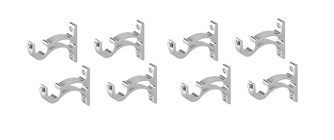 Stainless Steel Curtain Supporter, Parda Rod Holder, Antique Brass Curtain Bracket Set for Doors & Windows, Rod Support/Holder, Curtain Clamp for Windows