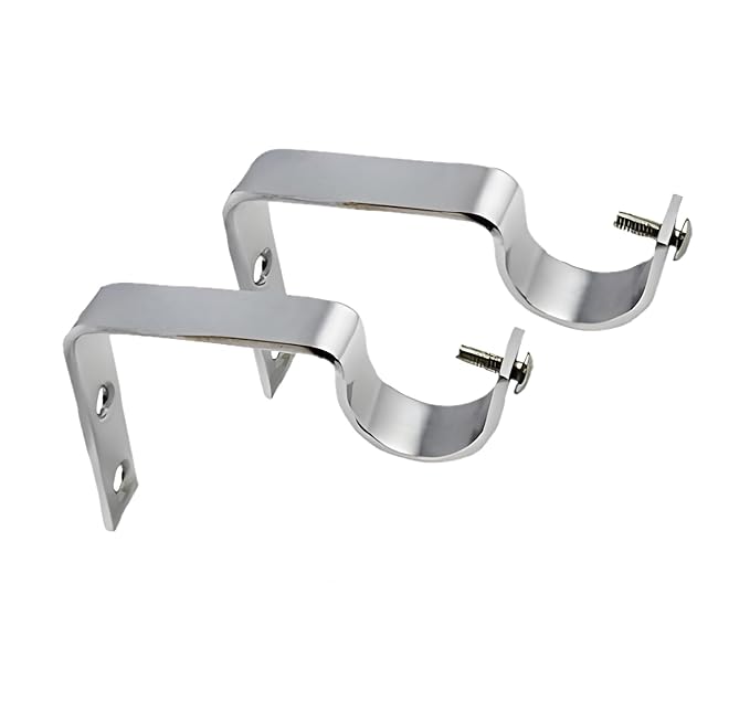 Stainless Steel Curtain Supporter, Parda Rod Holder, Antique Brass Curtain Bracket Set for Doors & Windows, Rod Support/Holder, Curtain Clamp for Windows