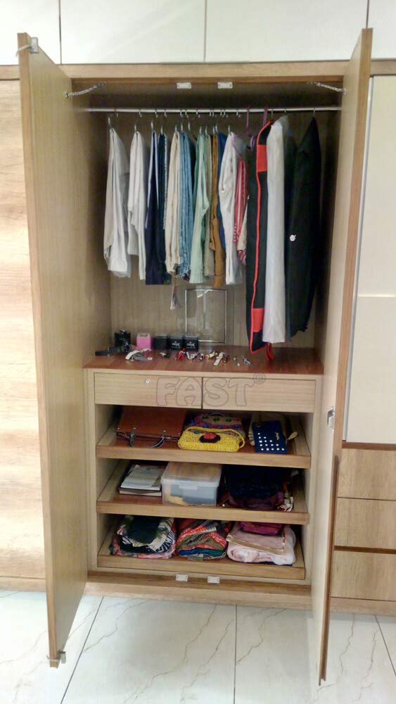 Special Heavy Wall to Wall Bracket for Stainless Steel Curtain Rod and Wardrobe Rod (Steel, White, Silver, 1Inch)