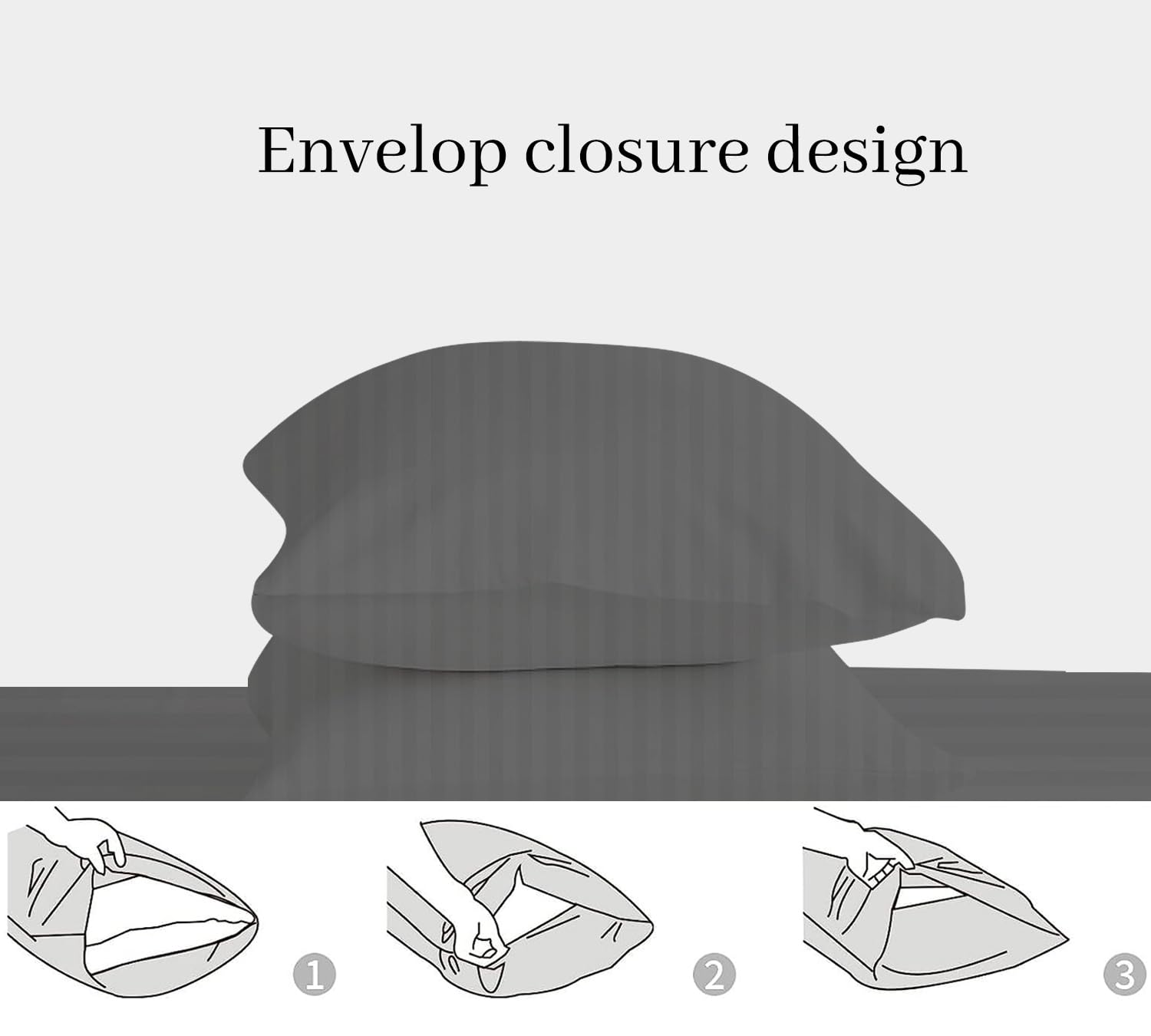 LINENWALAS 300 TC 100% Cotton Satin Stripes King Bed Sheet - Premium Hotel Bedsheet and 2 Pillow Covers Set for Hotels, Guest House & B&B (White,100x108 inch)