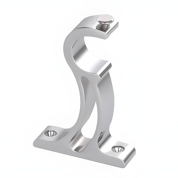 Stainless Steel Curtain Supporter, Parda Rod Holder, Antique Brass Curtain Bracket Set for Doors & Windows, Rod Support/Holder, Curtain Clamp for Windows