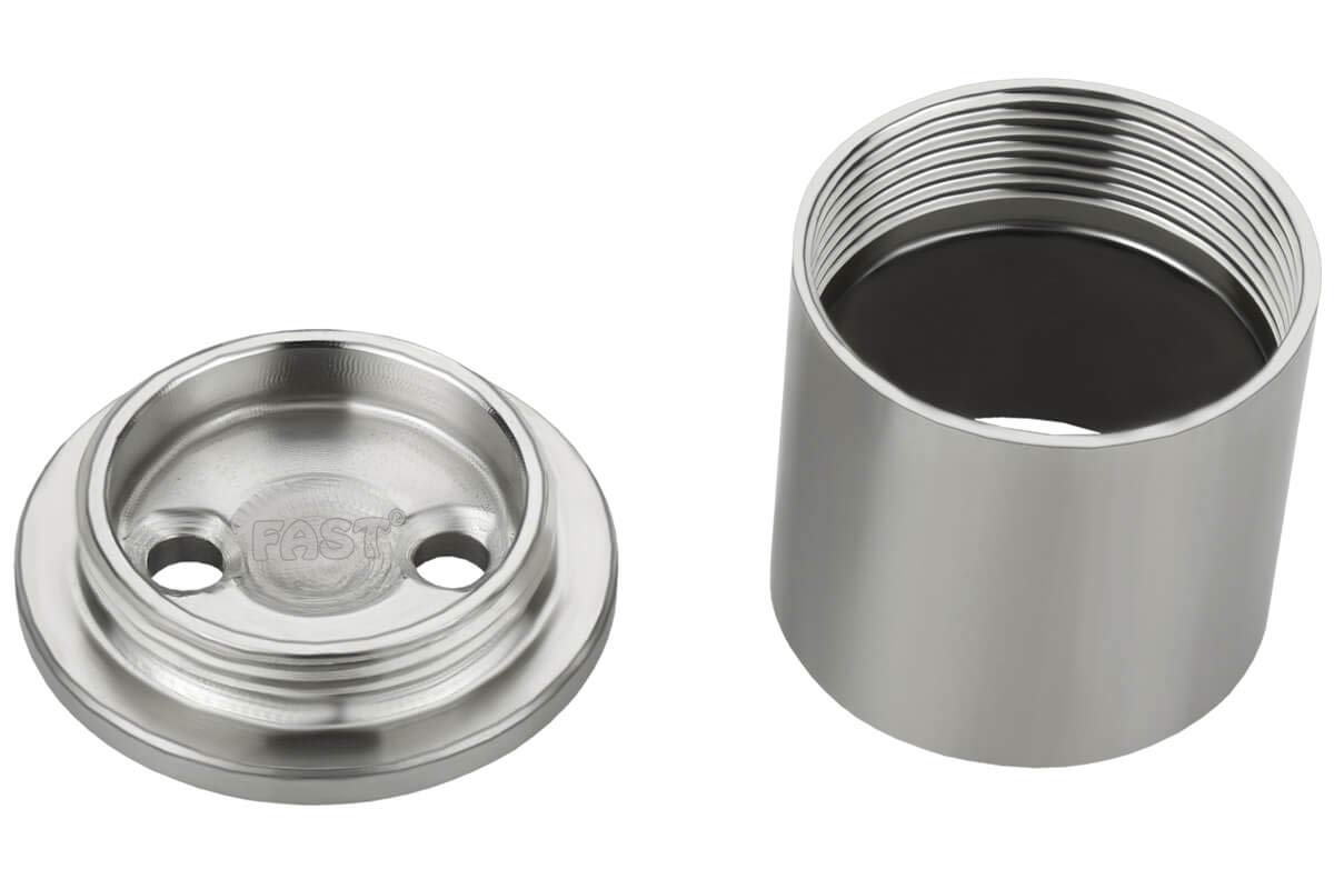 Special Heavy Wall to Wall Bracket for Stainless Steel Curtain Rod and Wardrobe Rod (Steel, White, Silver, 1Inch)