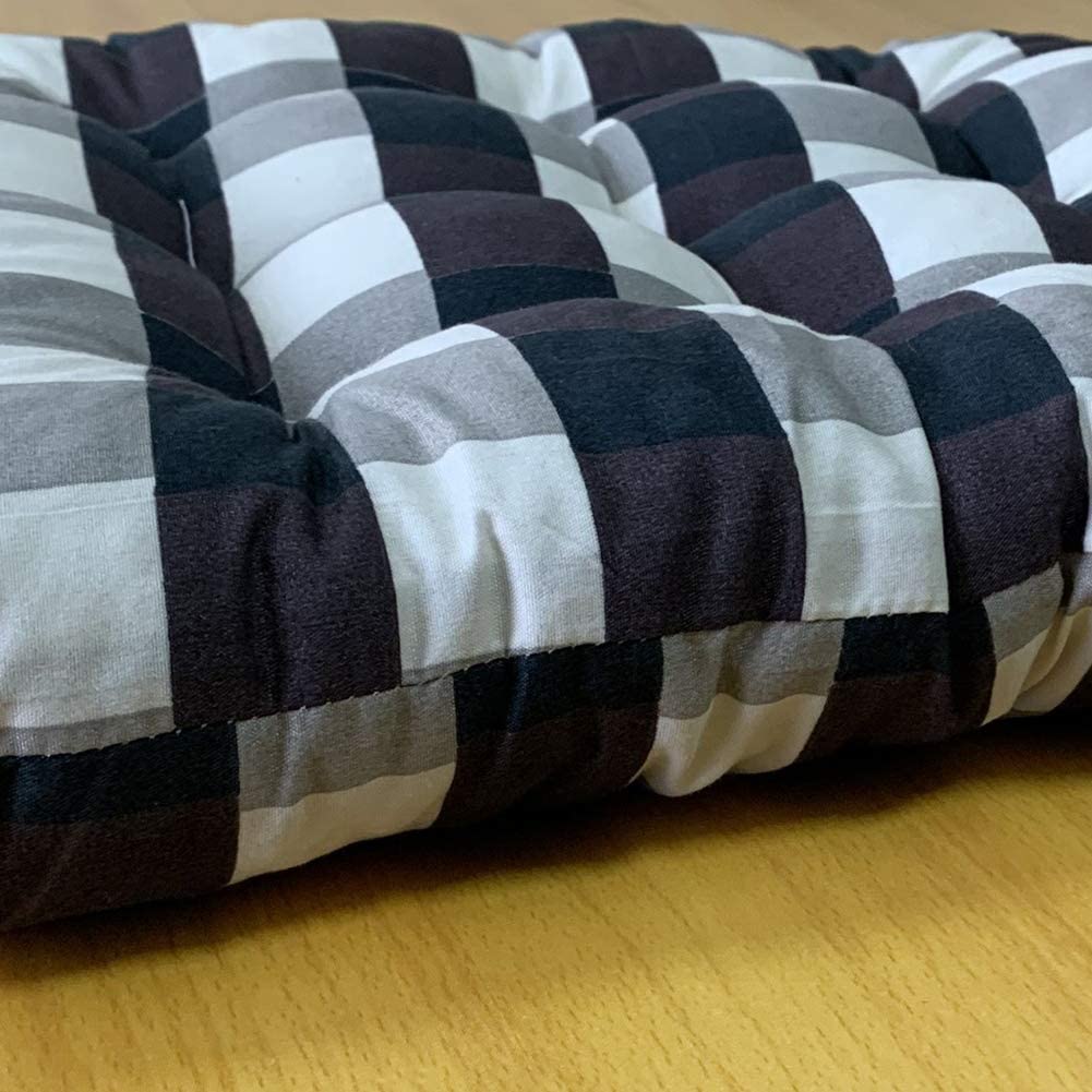 ATOOTFUSION Cotton Mattress | Light Weight Medium Firm Foldable Reversible Cotton Mattress | Gadda Medium Firm, White and Black Checkered