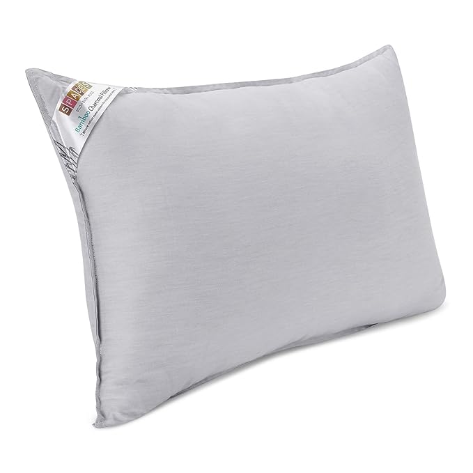 Spaces Bamboo Charcoal Pillow 223 TC (White), 1 Piece