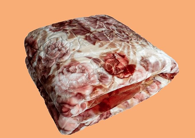 Signature Microfiber Comfy Gold Super Soft 2 Ply King Size Double Bed Luxury Winter Blanket 5kg for Heavy Winter. (Amber Glow)