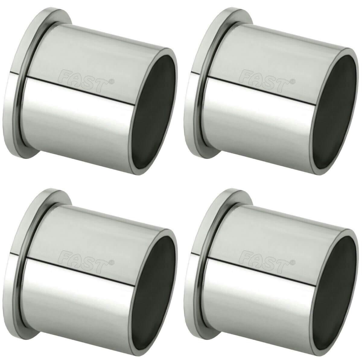 Special Heavy Wall to Wall Bracket for Stainless Steel Curtain Rod and Wardrobe Rod (Steel, White, Silver, 1Inch)