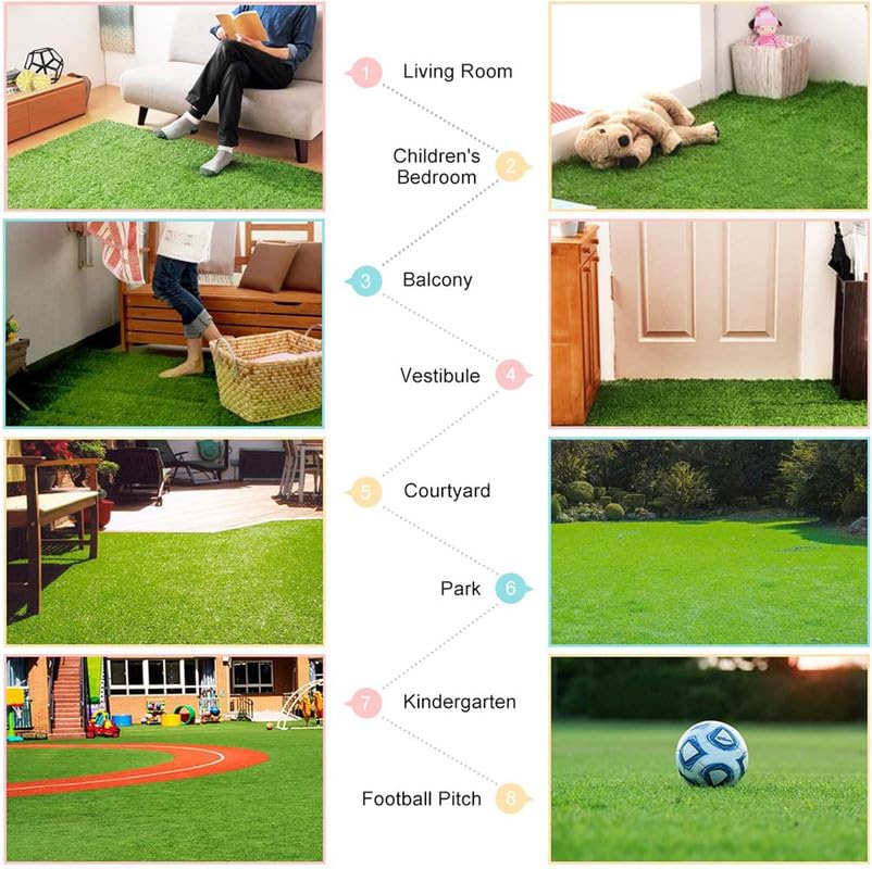 Click to open expanded view   VIDEO     4+ innovative edge High Density Artificial Grass Carpet Mat for Balcony, Lawn, Door Green with 4 Layer Protection