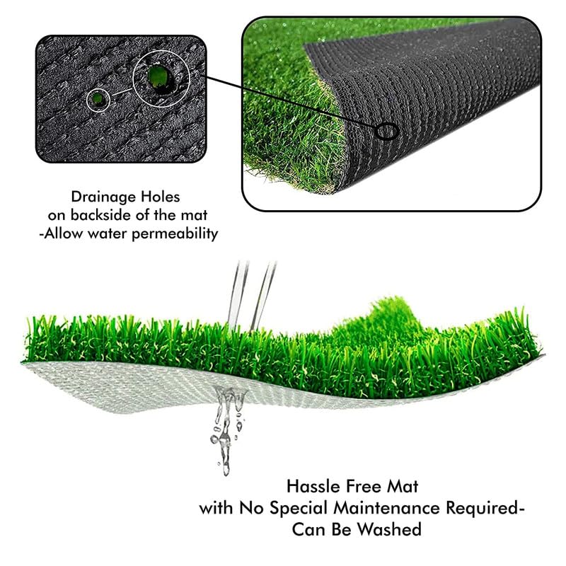 Click to open expanded view   VIDEO     4+ innovative edge High Density Artificial Grass Carpet Mat for Balcony, Lawn, Door Green with 4 Layer Protection