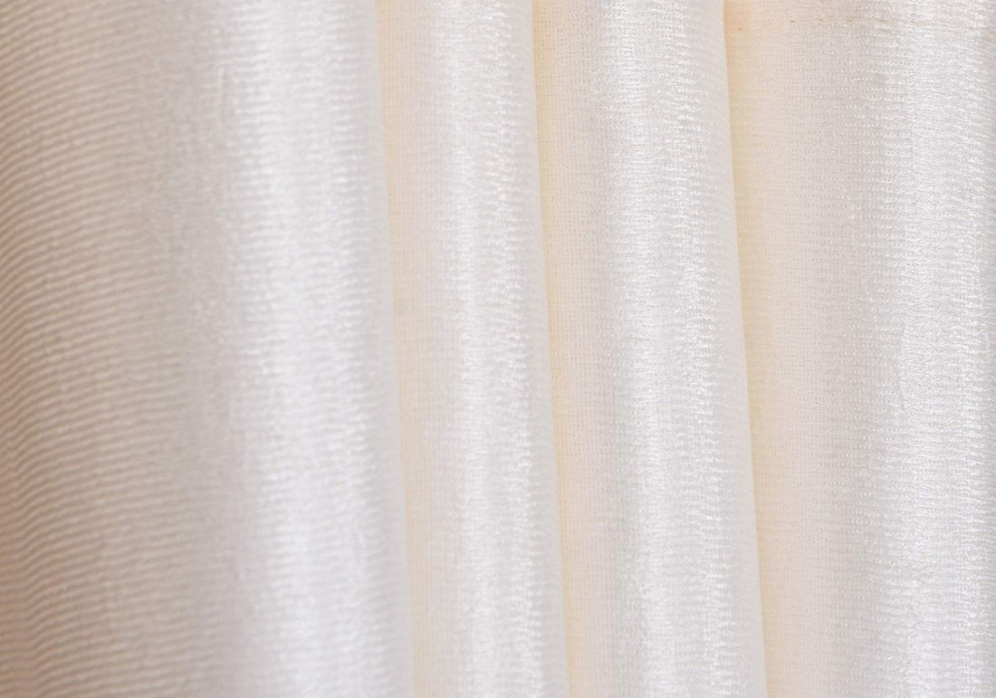 Homefab India Pack of 1 Royal Silky Cream Door Curtain with Stainless Steel Eyelets - 7 feet