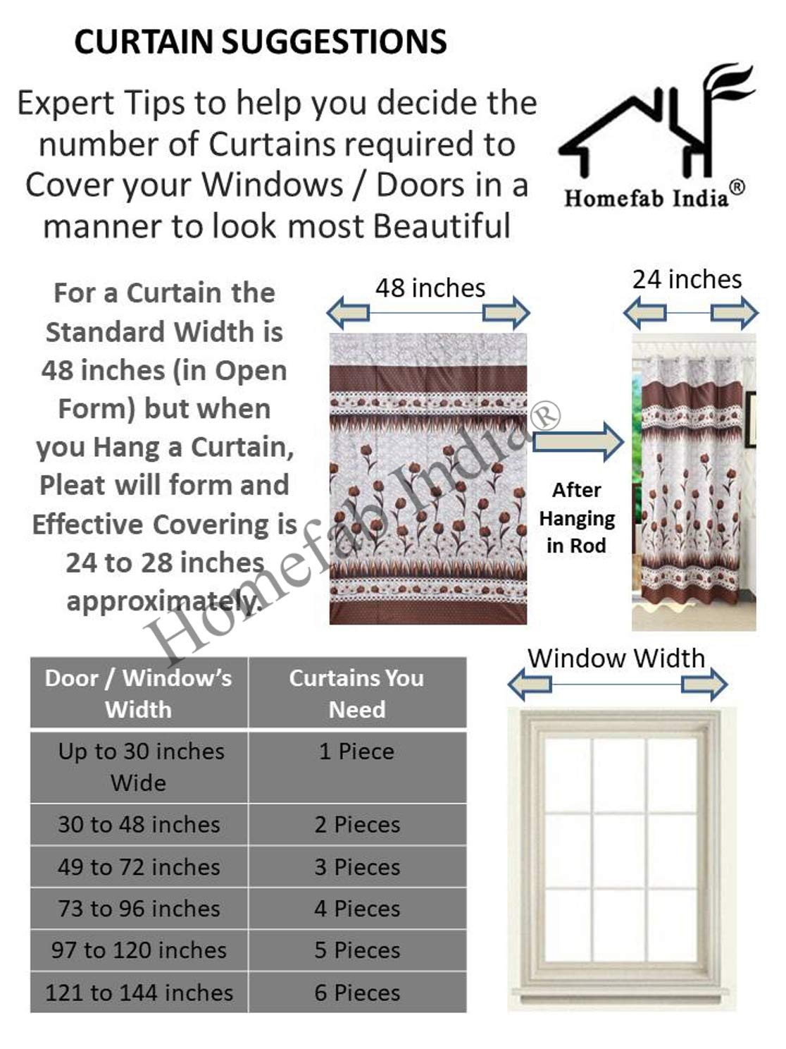 Homefab India Pack of 1 Royal Silky Cream Door Curtain with Stainless Steel Eyelets - 7 feet