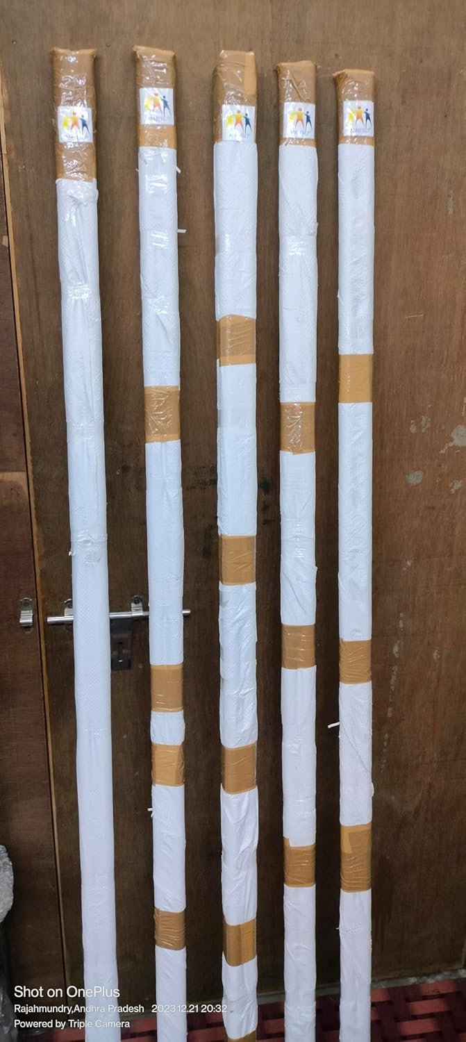 Jindal Stainless Steel (Heavy Duty) 1 Inch Curtain Pipe Length: 6 Feet (72 Inches) Pack Of 2, SILVER