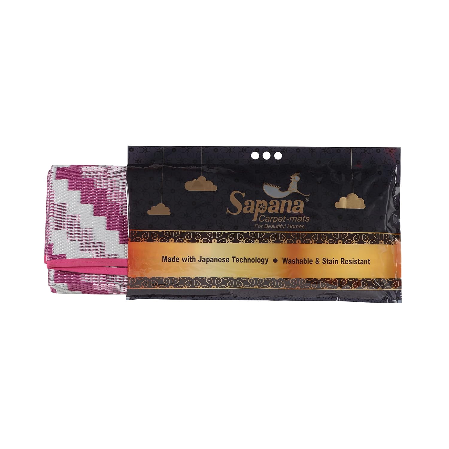 Sapana Carpet-Mats Chatai Mats for Home Multipurpose Foldable Reversible Floor Mat Rectangular Plastic Mat for Floor, Sleeping, Travel, Outdoor, Indoor