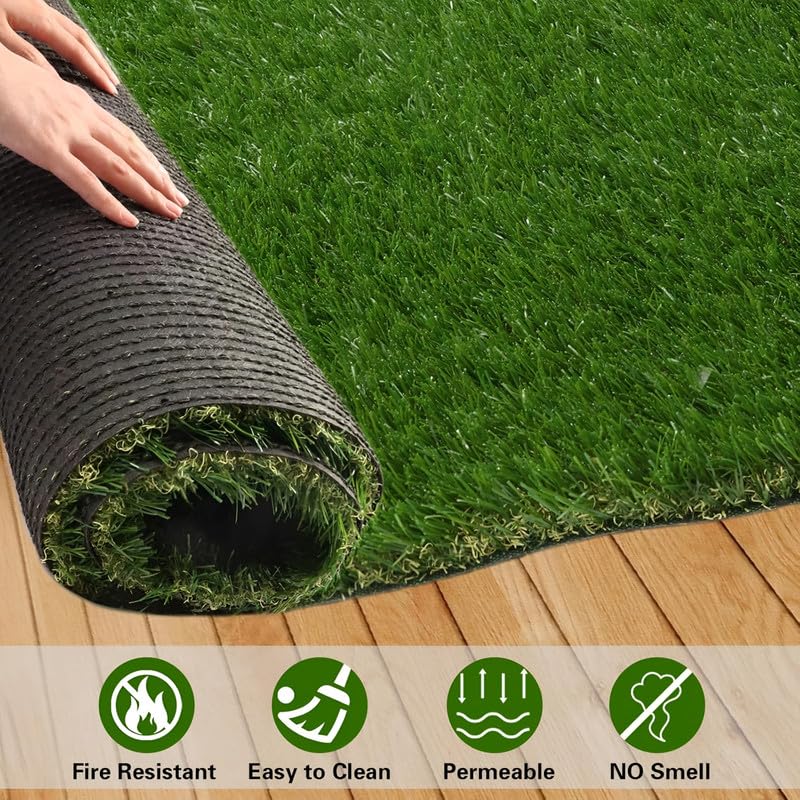 Click to open expanded view   VIDEO     4+ innovative edge High Density Artificial Grass Carpet Mat for Balcony, Lawn, Door Green with 4 Layer Protection