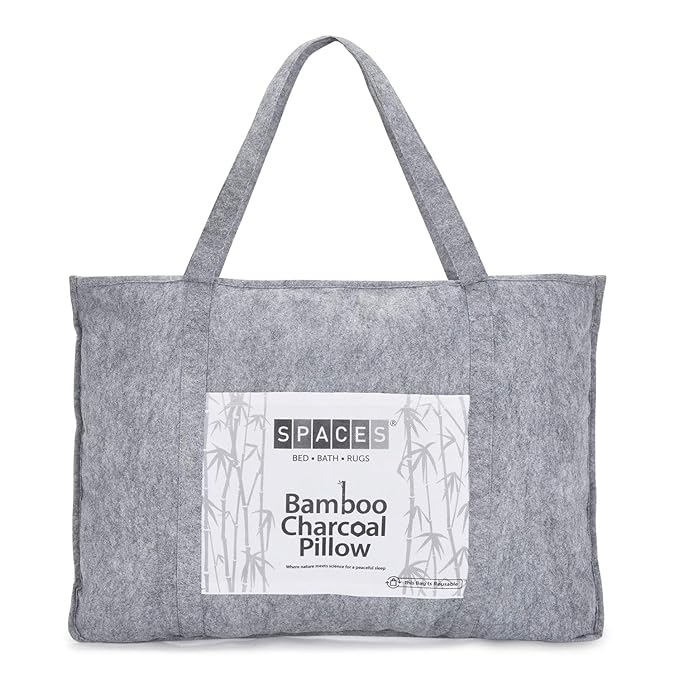 Spaces Bamboo Charcoal Pillow 223 TC (White), 1 Piece