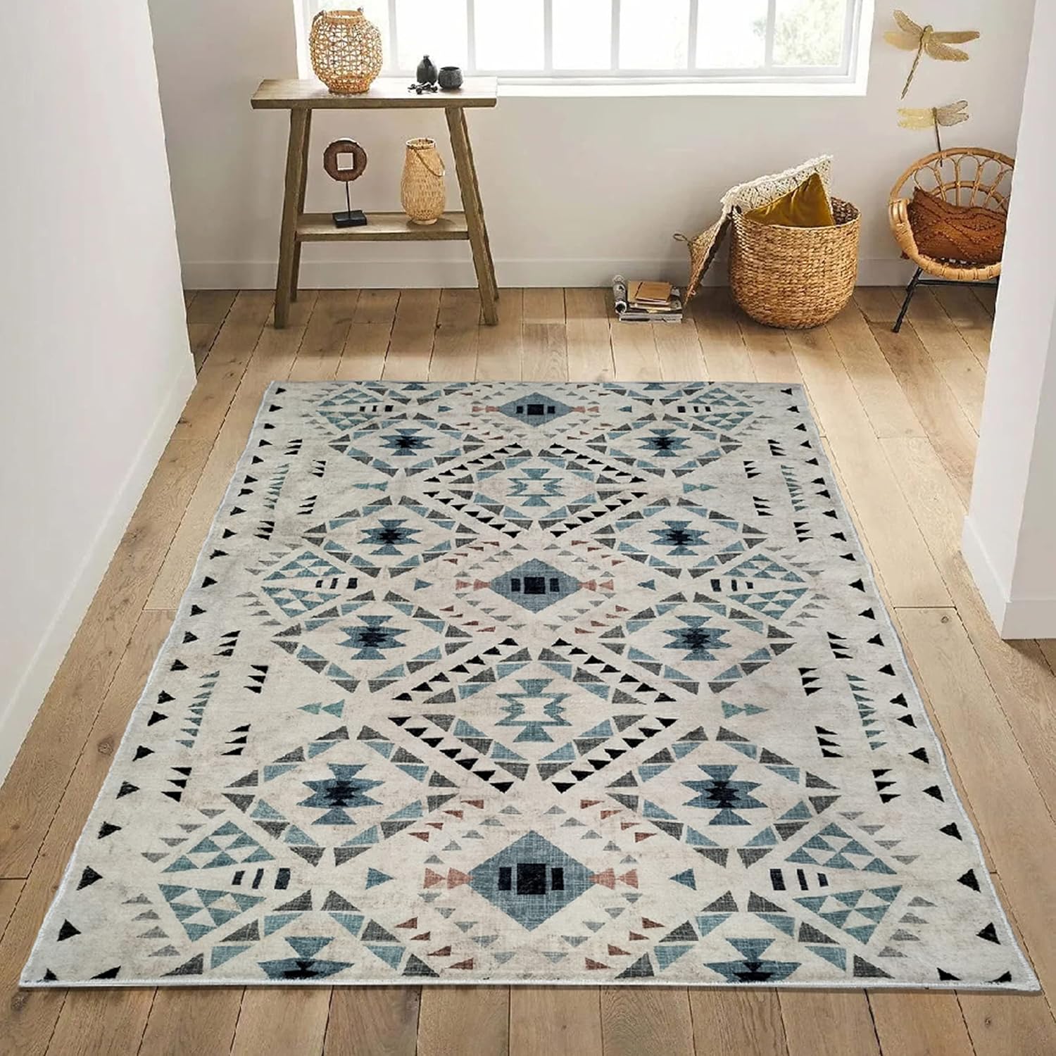 Soft Anti Slip Microfiber Carpet for Living Room, Bedroom