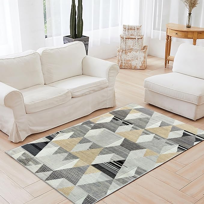 Soft Anti Slip Microfiber Carpet for Living Room, Bedroom