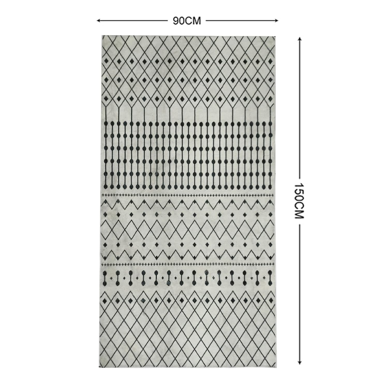 Soft Anti Slip Microfiber Carpet for Living Room, Bedroom