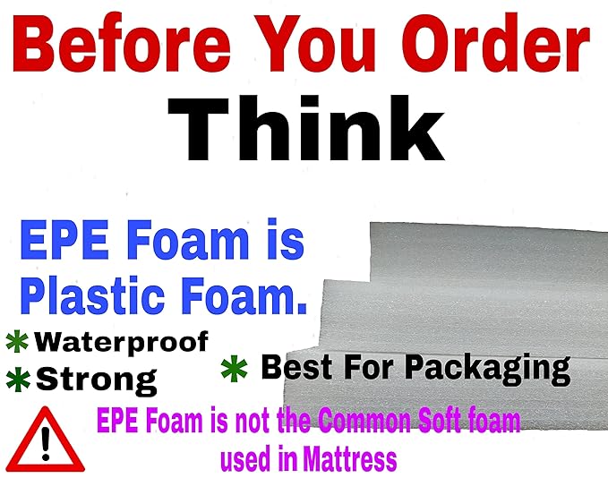 STYLELAB EP EPE Black Foam Roll 10MM Thickness for Packaging (5 Feet x 1 Feet) (BLACK)