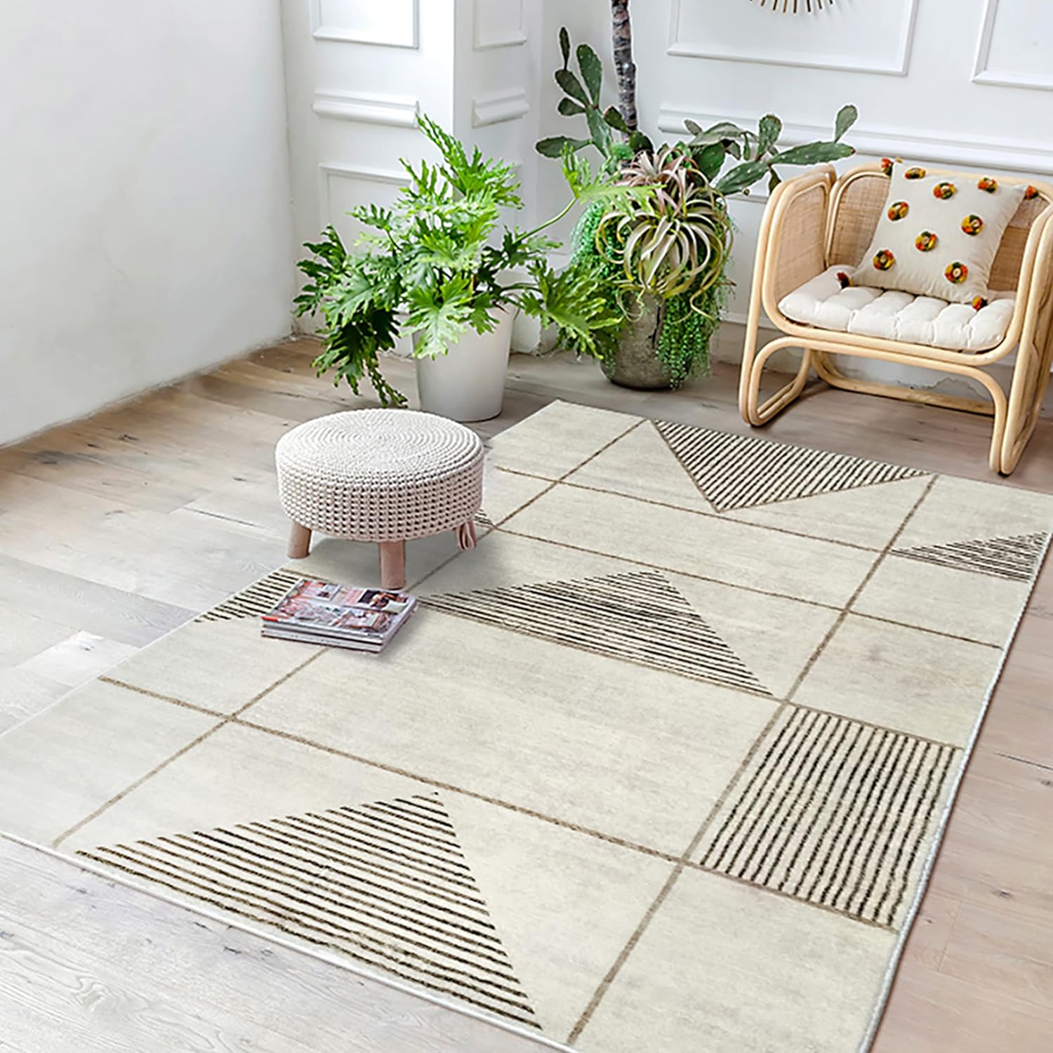 Soft Anti Slip Microfiber Carpet for Living Room, Bedroom