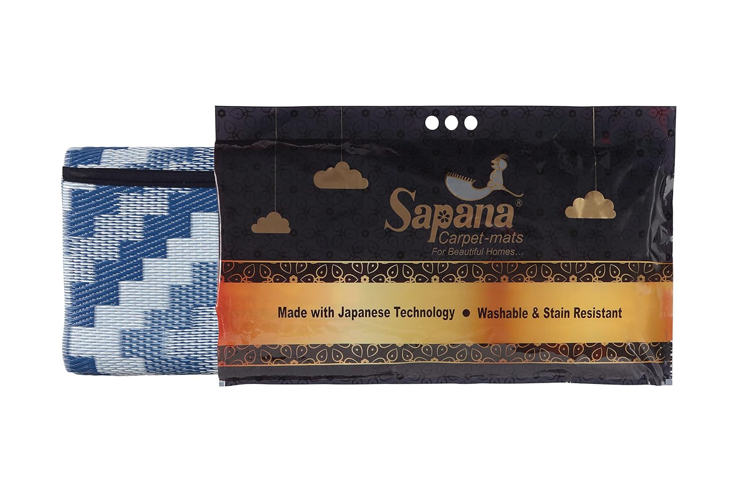 Sapana Carpet-Mats Chatai Mats for Home Multipurpose Foldable Reversible Floor Mat Rectangular Plastic Mat for Floor, Sleeping, Travel, Outdoor, Indoor