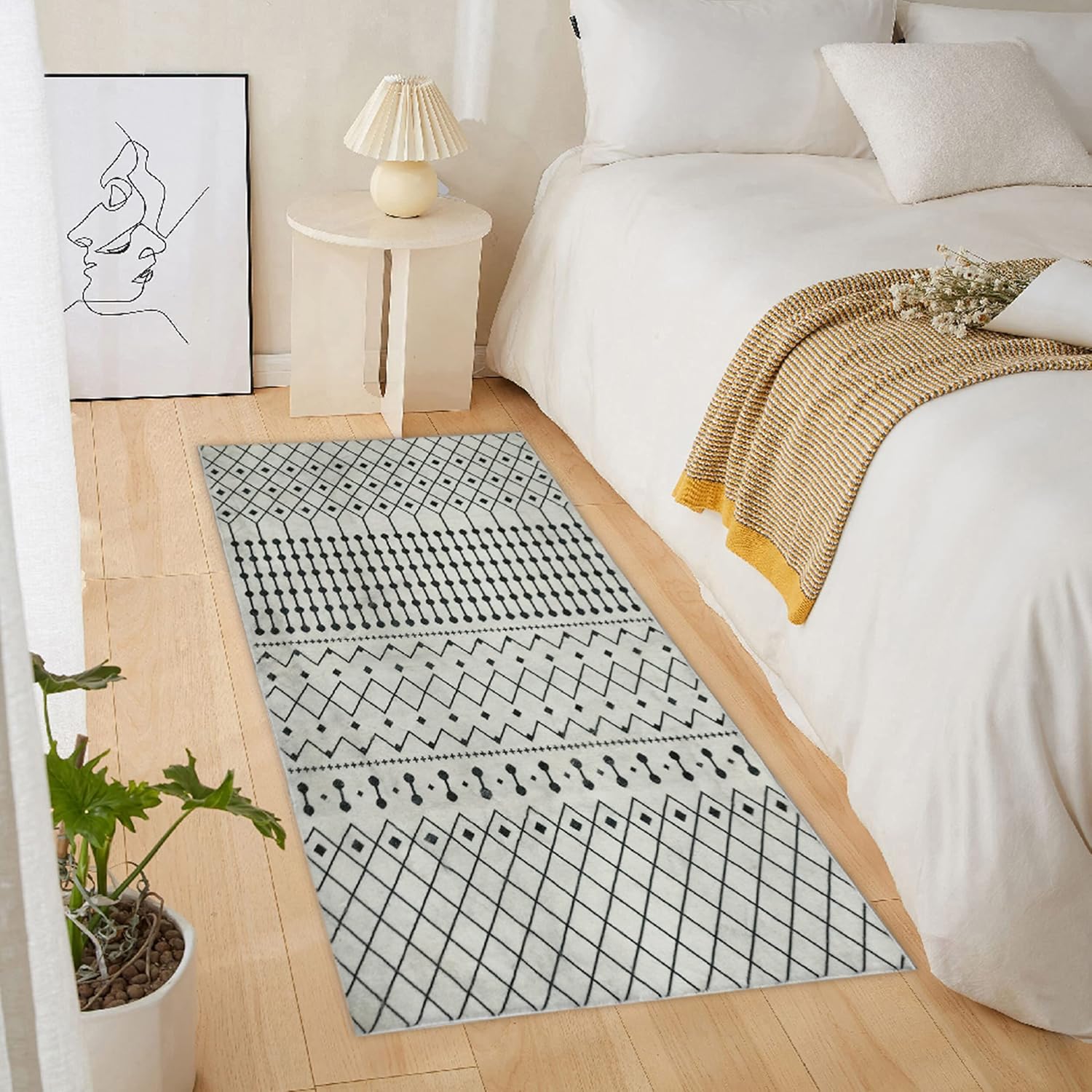 Soft Anti Slip Microfiber Carpet for Living Room, Bedroom