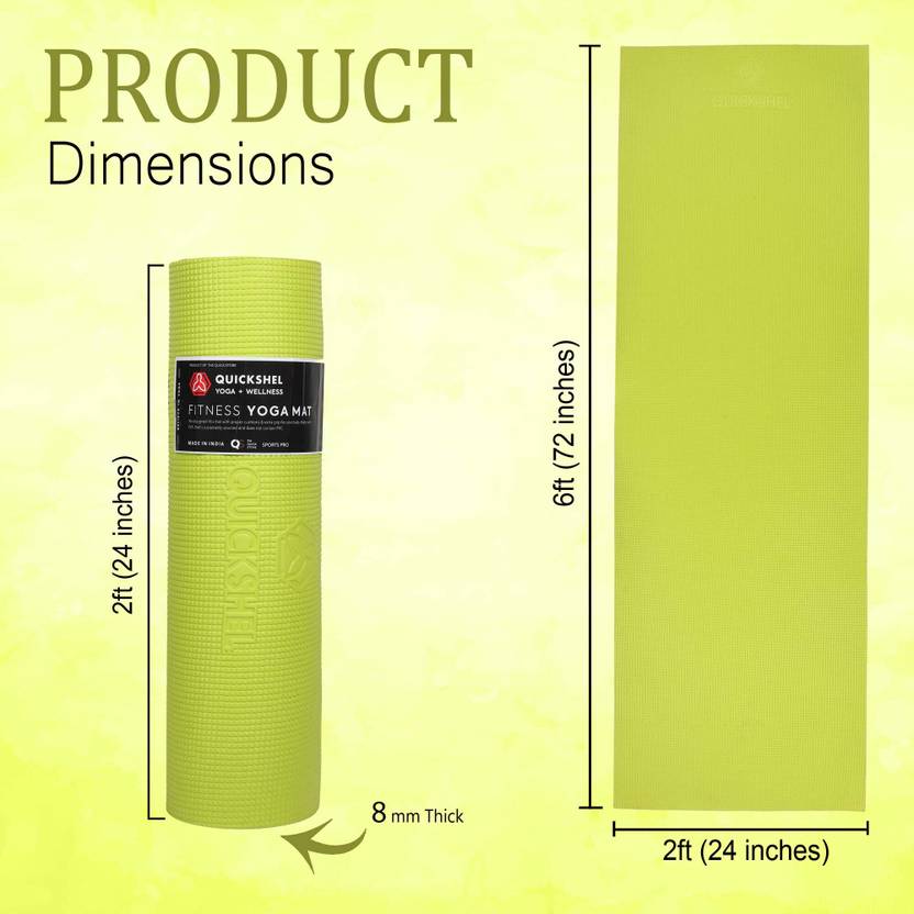 Quick Shel EVA Anti Slip Home Gym Exercise Workout Fitness for Men Women Kids 6 mm and 8 mm Yoga Mat