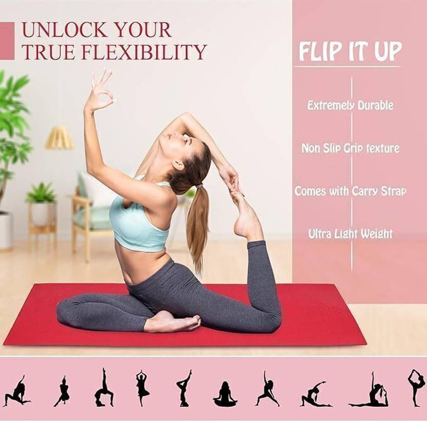 Quick Shel EVA Anti Slip Home Gym Exercise Workout Fitness for Men Women Kids 6 mm and 8 mm Yoga Mat