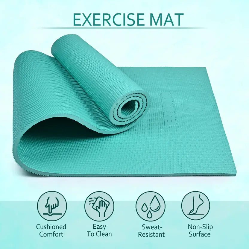 Quick Shel EVA Anti Slip Home Gym Exercise Workout Fitness for Men Women Kids 6 mm and 8 mm Yoga Mat