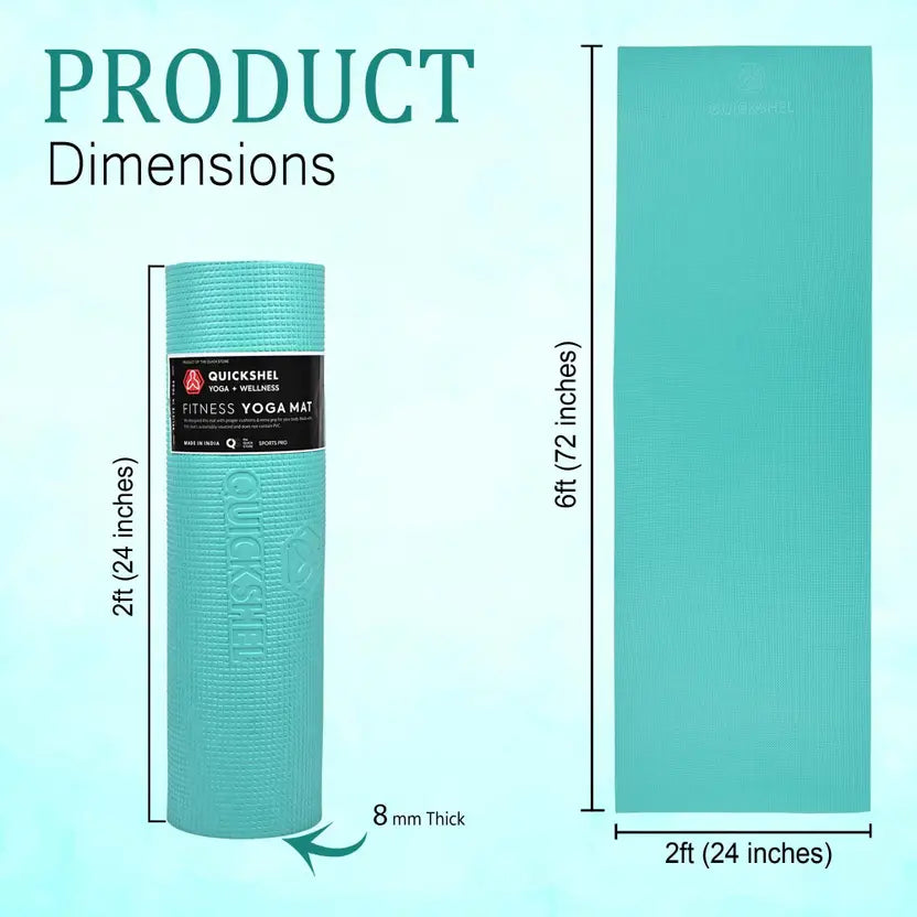 Quick Shel EVA Anti Slip Home Gym Exercise Workout Fitness for Men Women Kids 6 mm and 8 mm Yoga Mat