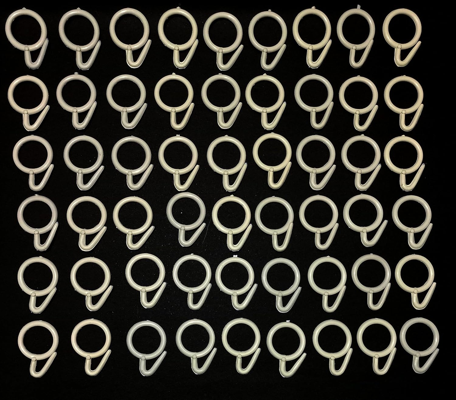 Hesch 9 Plastic Curtain Rings 1.5 inches Cream - Ivory Colour Pack of 100 Pieces