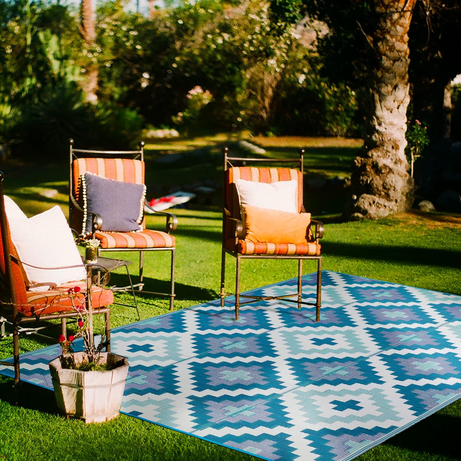 Sapana Carpet-Mats Chatai Mats for Home Multipurpose Foldable Reversible Floor Mat Rectangular Plastic Mat for Floor, Sleeping, Travel, Outdoor, Indoor