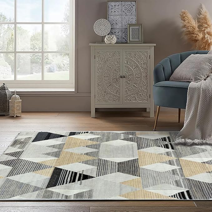 Soft Anti Slip Microfiber Carpet for Living Room, Bedroom