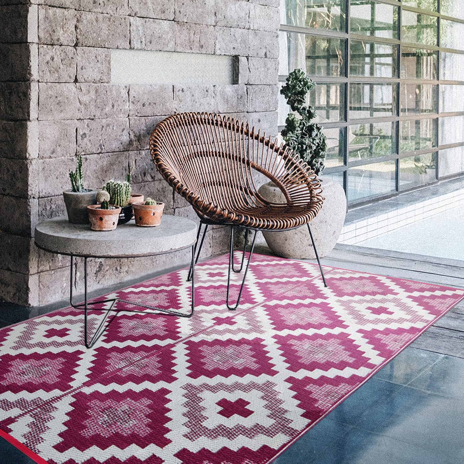 Sapana Carpet-Mats Chatai Mats for Home Multipurpose Foldable Reversible Floor Mat Rectangular Plastic Mat for Floor, Sleeping, Travel, Outdoor, Indoor