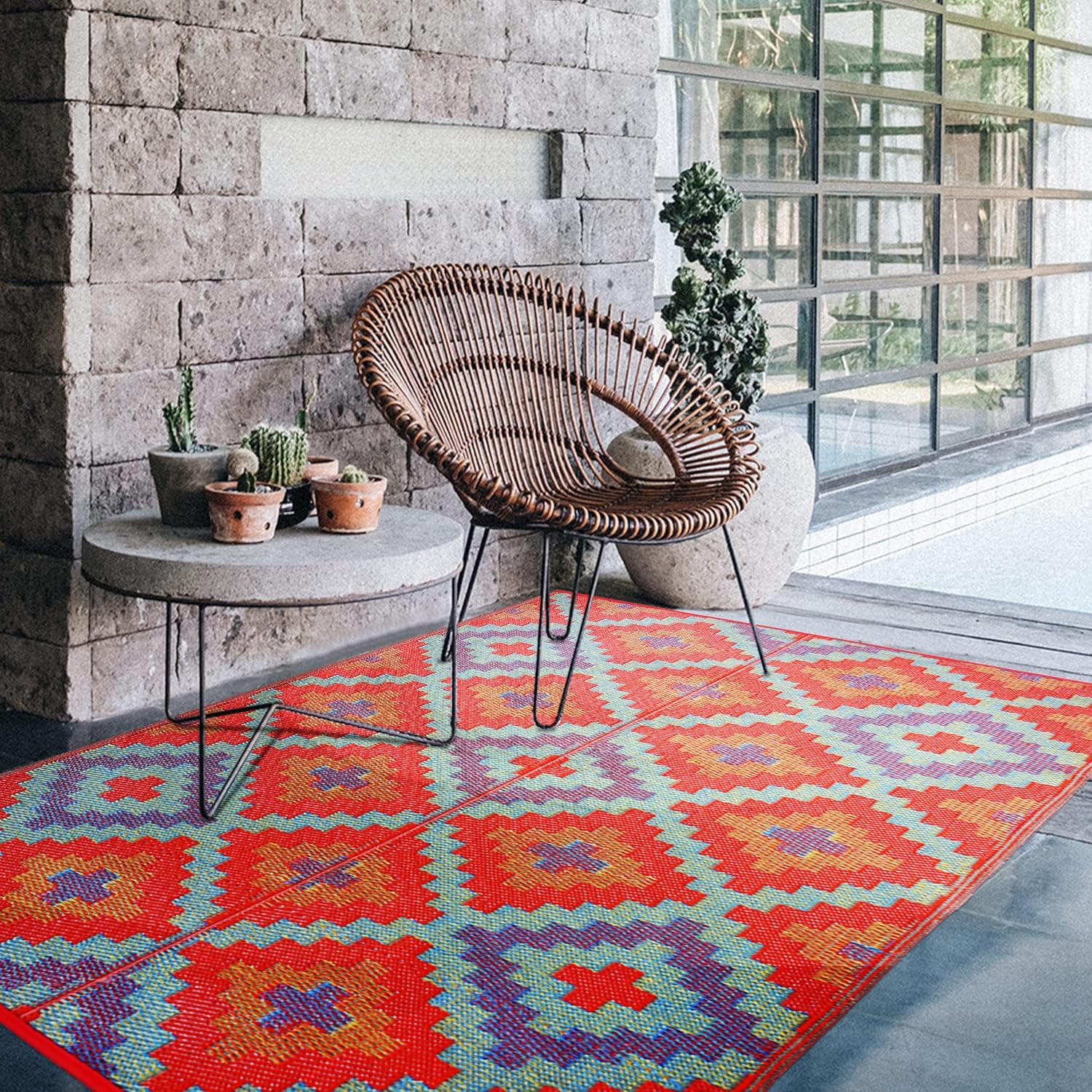 Sapana Carpet-Mats Chatai Mats for Home Multipurpose Foldable Reversible Floor Mat Rectangular Plastic Mat for Floor, Sleeping, Travel, Outdoor, Indoor