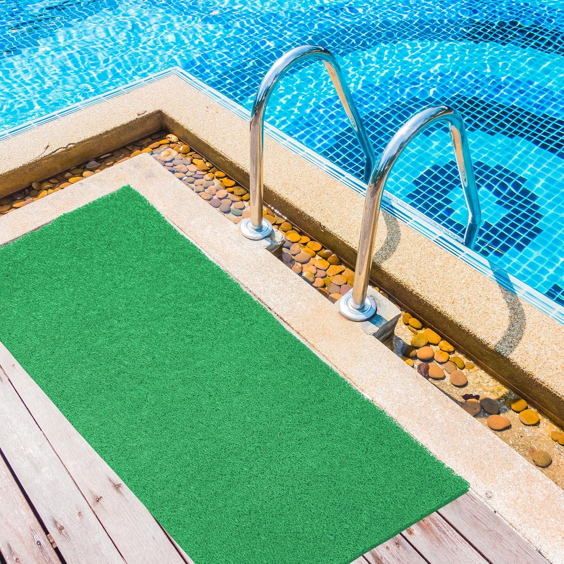 DURO SOFT MATS Eco Non Slip PVC Door Mats for Home Entrance, Mat for Living Room, Kitchen Floor, Sink, Outdoor, Indoor, Bathroom, 12 mm Thick Waterproof Doormat/Runner/Rug, 4x4ft, Square, Grey