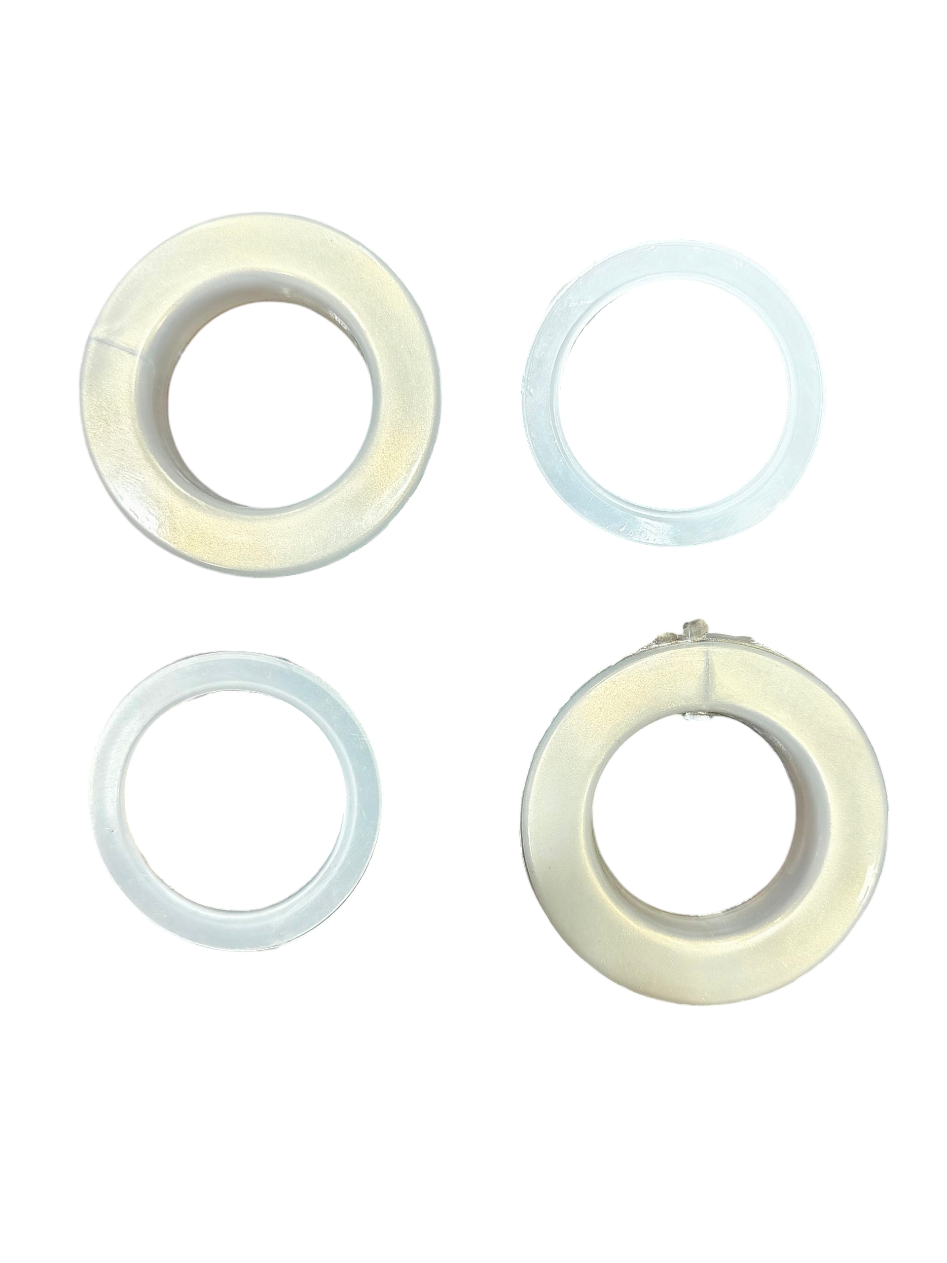 Plastic Curtain Rings 1.5 inches Eyelet Rings with Lock Ivory Colour