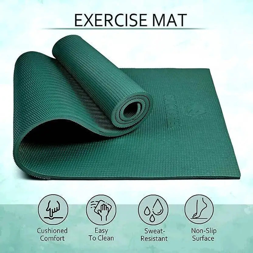 Quick Shel EVA Anti Slip Home Gym Exercise Workout Fitness for Men Women Kids 6 mm and 8 mm Yoga Mat