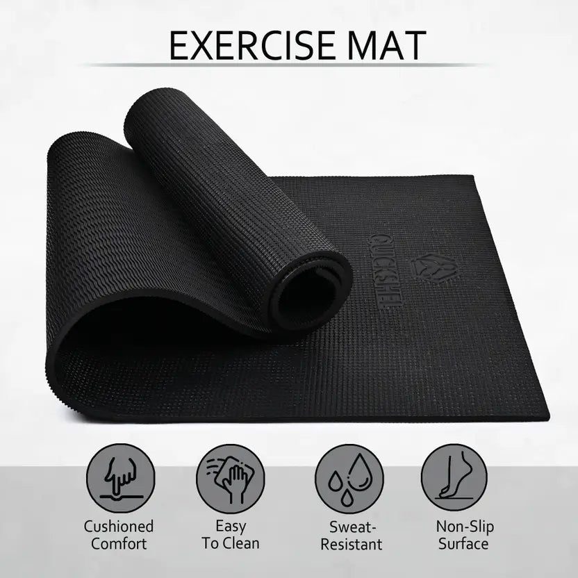 Quick Shel EVA Anti Slip Home Gym Exercise Workout Fitness for Men Women Kids 6 mm and 8 mm Yoga Mat