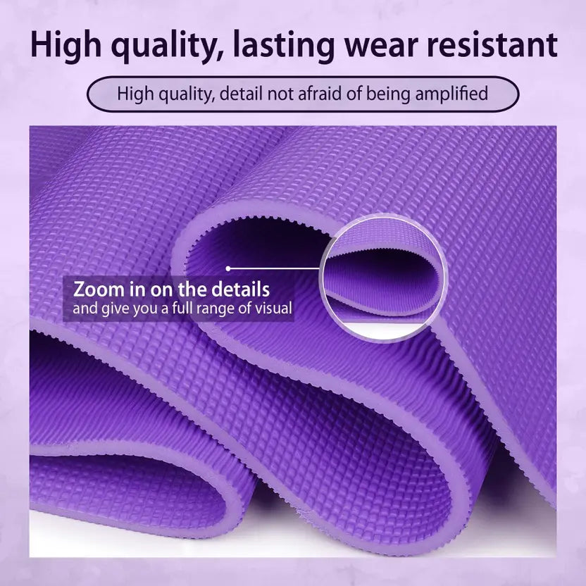 Quick Shel EVA Anti Slip Home Gym Exercise Workout Fitness for Men Women Kids 6 mm and 8 mm Yoga Mat