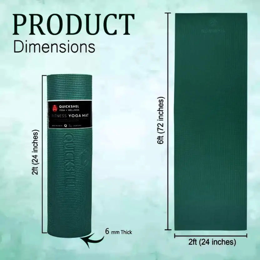 Quick Shel EVA Anti Slip Home Gym Exercise Workout Fitness for Men Women Kids 6 mm and 8 mm Yoga Mat